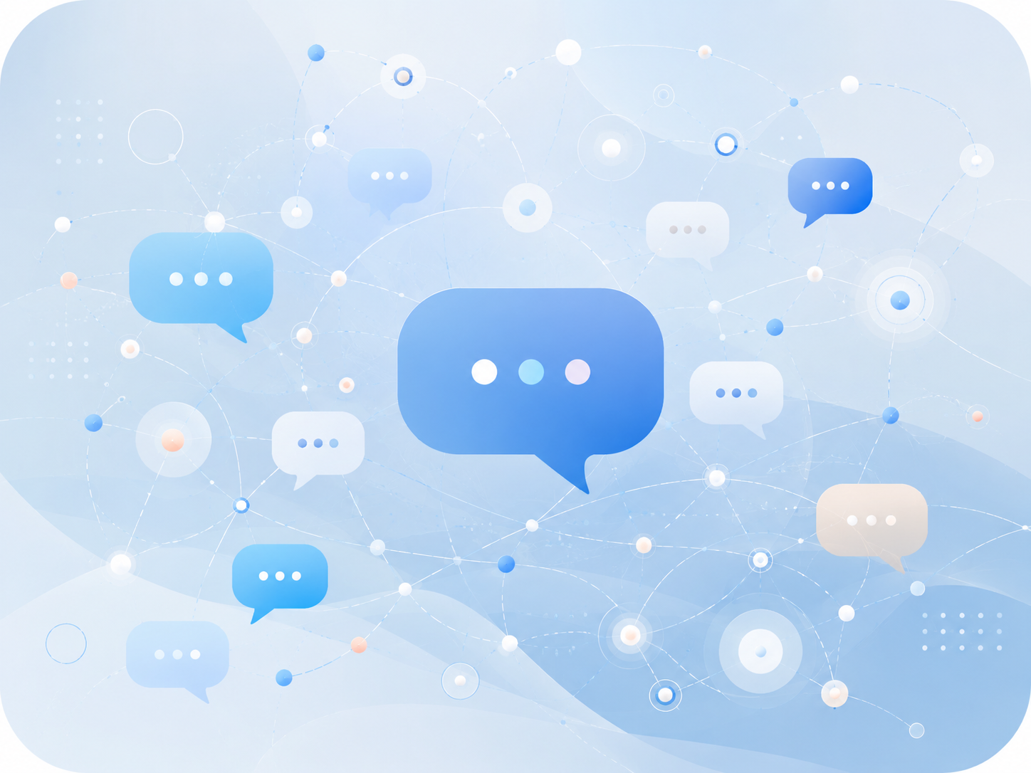Abstract illustration of connected community conversations