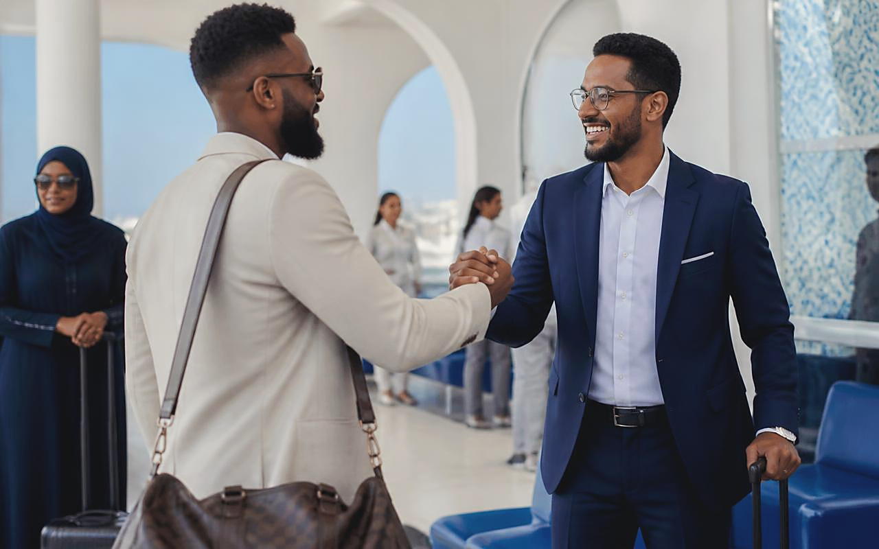 Welcoming arrival and trusted service setting in Somalia